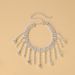 Hot Selling Rhinestone Tassel For Women's Summer Beach Minimalist Double-layer Water Droplet Shaped Pendant Anklet_ipsvogv.com