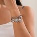 Hip Hop Peach Bow Necklace Fashionable Ins Style Metal Heart Pendant Necklace_ipsvogv.com