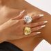 R0859 French high-end, antique style, metallic texture ring, light luxury, niche rose necklace, earrings_ipsvogv.com