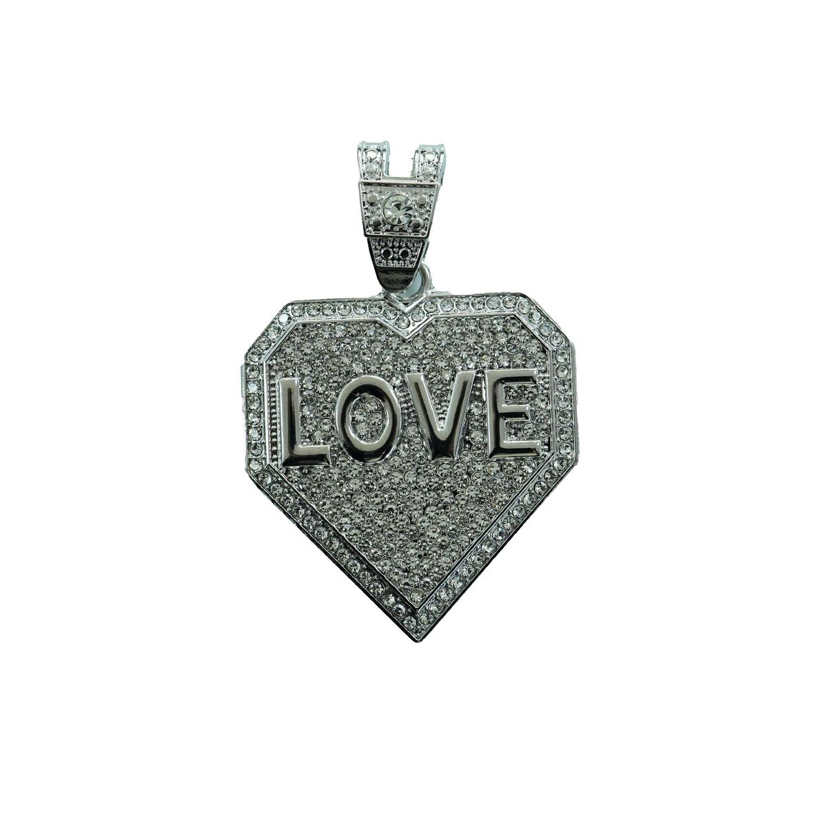 New Hot Selling Full Diamond Love Alloy Pendant, Personalized Trendy Gift, Unisex Necklace_ipsvogv.com