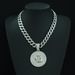 PISCES Disc Pendant, Romantic And Imaginative Pisces Necklace, Hip-hop Cuban_ipsvogv.com
