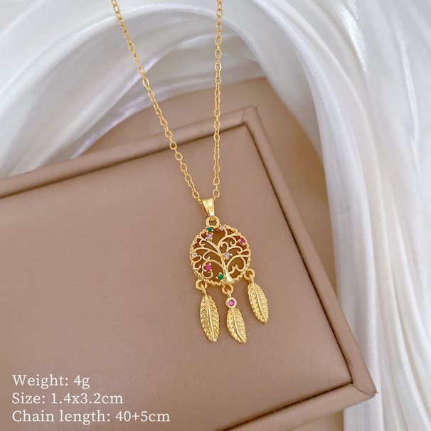 】 Colorful 【 Dreamnet Light Luxury Charm Gorgeous Full Diamond Necklace Women's Versatile Clavicle Titanium Steel Chain 【 】_ipsvogv.com