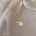【 Titanium Steel 】 Rabbit Cute, Exquisite, Fashionable, Diamond Set Charm Necklace Women, Personalized Crown, Zircon_ipsvogv.com