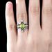 Yiwu Sanjie New Women's Three Piece Set Ring With Olive Green Zircon Set, Wedding And Engagement Jewelry_ipsvogv.com