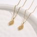 Korean version of niche design: Golden branches, jade leaves, golden leaves, titanium steel necklace, fashionable and_ipsvogv.com