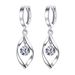 Women’s Jewelry Set Fashion Brass Real Gold Electroplating Personalized Niche Design Rotating Zircon Pendant Earrings Ladies Elegant Earrings_ipsvogv.com