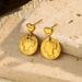 Women’s Jewelry Set Fashion Ins Simple Fashion Small Earrings New Design Sense Money Coin Queen Head Earrings_ipsvogv.com