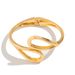 Fashionable exaggerated geometric mirror open bracelet Design sense hug double ring bracelet_ipsvogv.com