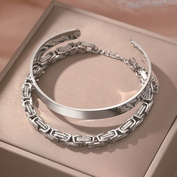 Stainless Steel Emperor Chain Dominant Dragon Bone Personality Hip Hop Silver Bracelet Men's Niche High-end_ipsvogv.com