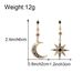 Women’s Jewelry Set Fashion Personality Alloy Diamond Star Moon Asymmetrical EarringsFashion Simple Earrings For Women_ipsvogv.com