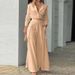 2023 Women's INS Solid Color Temperament Commuter Loose Pocket Fashion Casual Set_ipsvogv.com