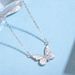 S Pure Silver Necklace, Light Luxury And Agile, Forest Style Butterfly Aurora Will Emit Light, Earrings, Niche High-end_ipsvogv.com