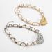 N12223ZA new diamond studded heart-shaped necklace, fashionable, light luxury style, woven fabric, pearl necklace_ipsvogv.com