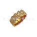 INS Wind Gold Plated Cuban Chain Zircon Titanium Steel Ring_ipsvogv.com