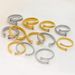 Wemen's Jewelry Titanium Steel Zircon Necklace Earrings Open Bracelet Collar Set_ipsvogv.com
