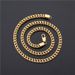 Men's Jewelry Fashion Double Buckle Flat Pure Jewelry Titanium Steel Men's Necklace Gold Plated 6MM Positive And Negative Chain_ipsvogv.com
