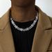 Fashion hit niche design star necklace personality diamond Cuban chain street trend all match chain_ipsvogv.com