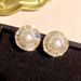 Cao Shi's New Trendy and Gentle Small Fragrant Style for Women with Advanced Temperament, Irregular Round Earrings,_ipsvogv.com