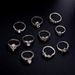 10 Piece Set Turtle Ring Simple And Innovative Jewelry For Women_ipsvogv.com