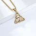 Nordic Viking triangle knot double headed snake titanium steel necklace cold neutral style eternal knot stainless steel pendant pendant_ipsvogv.com