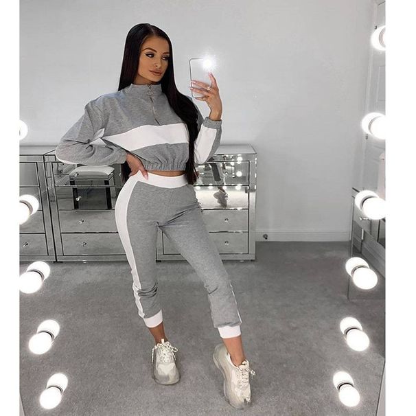 Women's Clothing Long Sleeve Fashion Casual Suit Color Matching Style _ipsvogv.com