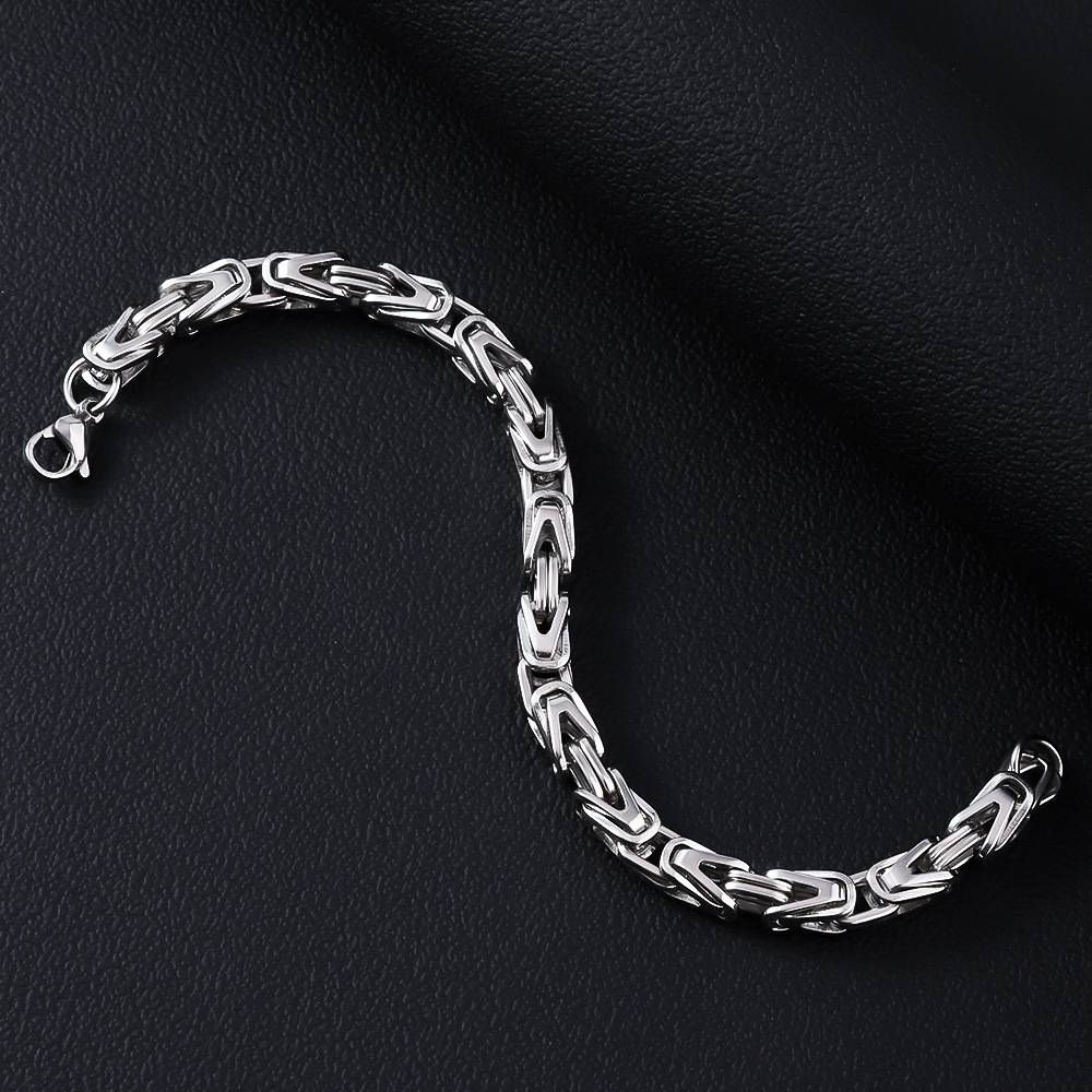 Necklaces Stainless Steel Handmade V Shaped Emperor Chain Necklaces King Chain Hip Hop Domineering Men's Titanium Steel_ipsvogv.com