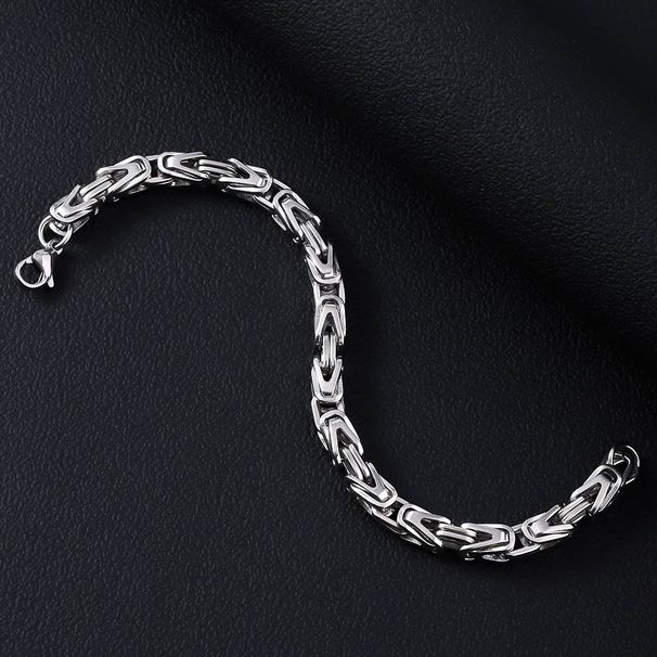 Necklaces Stainless Steel Handmade V Shaped Emperor Chain Necklaces King Chain Hip Hop Domineering Men's Titanium Steel_ipsvogv.com