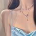 love Fall In At A Glance~Pure Desire Butterfly Necklace Micro Inlaid With Zircon Water Droplets Neck Light ! Luxury, Niche Luxury,_ipsvogv.com