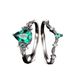 Sanjie Creative Set Flower Green Zircon Stacked With Personalized Light Luxury High End Women's Ring_ipsvogv.com