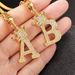 Unisex hip hop full diamond crown letter pendant men and women zircon micro inlaid trendy necklace hot jewelry_ipsvogv.com