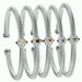 Simple Fashion Diamond Studded Open 5MM Wire Rope Stainless Steel Bracelet_ipsvogv.com