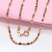 Purple Russian Tile Necklace Women's Versatile 585 Plated Rose Gold Lock Shining Bone Chain Jewelry_ipsvogv.com