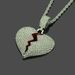Pop Hip Hop Men's Broken Heart Alloy Heartbreak Pendant Necklace_ipsvogv.com