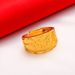 New Sand Gold Plated Jewelry Open Mouth Men's Smooth Sailing And Good Luck Ring_ipsvogv.com