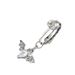 Ins spicy girl bat shaped niche design buckle hip-hop style no punching ring inlaid with diamonds versatile navel nail_ipsvogv.com