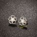 French retro stainless steel flower earrings for women elegant niche temperament simple style small fresh ear jewelry_ipsvogv.com