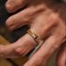 blue-green Men's Inlaid Colorful Couple Zircon Ring, Symbolizing Reunion Style, Trendy Commuting Ring, Style,_ipsvogv.com