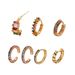 Women’s Jewelry Set Fashion New Copper Plated Real Gold Earrings For Women, Niche Design, Inlaid With Colored Diamonds Ladies' Temperament Earrings_ipsvogv.com