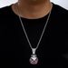Halloween Pumpkin Skull Alloy Drip Oil Diamond Pendant With Exaggerated Personality Men's Necklace_ipsvogv.com