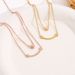 Simple and popular love double layer pendant necklace for women in Korean version, niche design, high-end stainless_ipsvogv.com