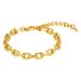 Stainless Steel Horseshoe Buckle For Men And Women, Fashionable Letter Oval Open Pig Nose Bracelet_ipsvogv.com