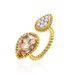Women's Jewelry Beaded Edge Claw Inlaid Gemstone Ring Teardrop Shaped Faceted Multi Color Artificial Crystal Opening Can Be Fine Tuned Hand Jewelry_ipsvogv.com