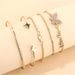 Jewelry Simple Butterfly Opening With Diamond Crystal 5-piece Set Handicrafted Bracelet For Women_ipsvogv.com