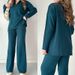 Women's Clothing autumn new solid color fashion lapel loose casual sweater two piece set for women_ipsvogv.com