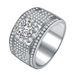 Personalized Cluster Micro Zircon Large Luxurious Full Arm Paved Wealthy Men's Diamond Ring_ipsvogv.com