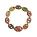 Unisex Hip Hop Bracelet Colored Zircon Pig Nose Chain Coffee Bean Chain Real Gold Electroplating Men's Hip Hop Jewelry_ipsvogv.com