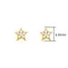Unisex five pointed star piercing earrings for women micro inlaid zircon star ear bone nails_ipsvogv.com