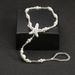 Foot Decorations, Bride Accessories, Five Pointed Pearl Ankle Star Claw Chains, Bridesmaid Instep Chains_ipsvogv.com