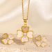 lucky four-leaf clover pendant exquisite high-grade copper plated gold does not fade titanium steel neck_ipsvogv.com