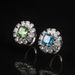 Premium Sea Blue Ice Flower Cut With Adjustable Female Opening, Light Luxury Green High Carbon Diamond Ring_ipsvogv.com